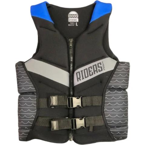 Riders Inc Black/Blue The Wave Mens Buoyancy Flotation Life Jacket