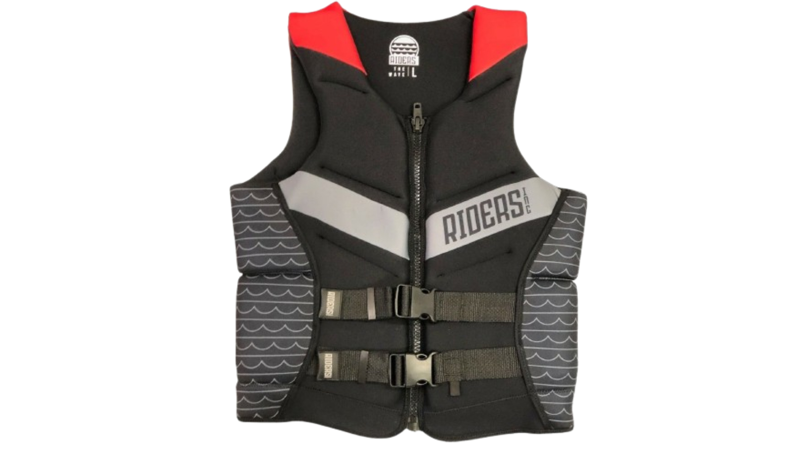 Riders Inc Black/Red Mens Buoyancy PFD Life Jacket
