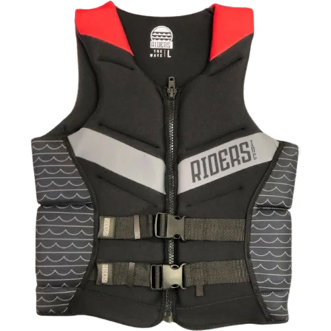 Riders Inc Black/Red Mens Buoyancy PFD Life Jacket