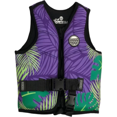 Riders Inc Tropic Purple Girls Neoprene Buoyancy Flotation Life Jacket
