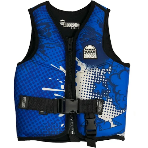 Riders Inc Rock-It Blue Neoprene Junior Kids Buoyancy Flotation Vest Life Jacket
