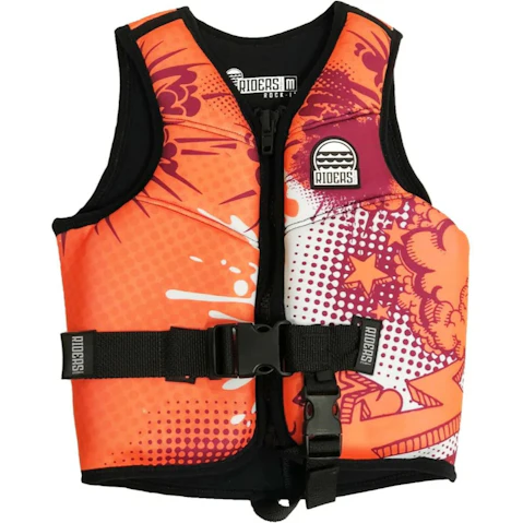 Riders Inc Rock-It Orange Neoprene Junior Kids Buoyancy Flotation Vest Life Jacket