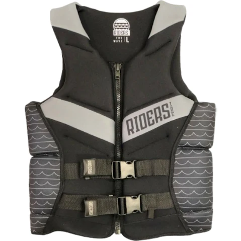 Riders Inc Black/Grey The Wave Mens PFD Life Jacket