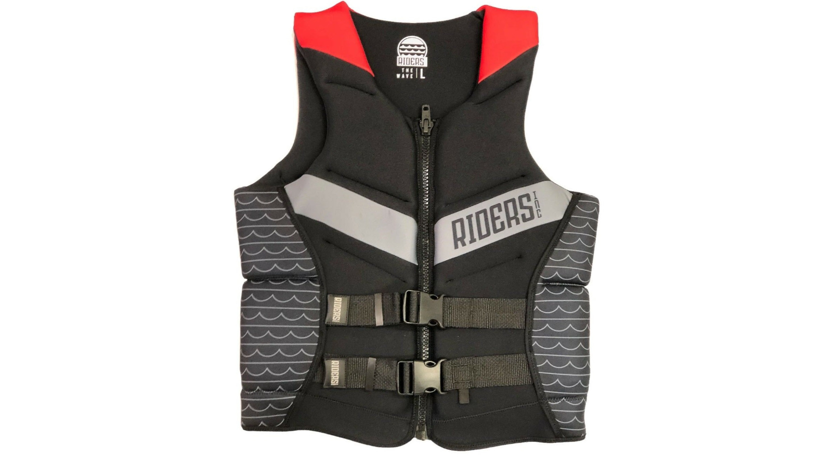 Riders Inc Black/Red Mens PFD Buoyancy Life Jacket - Large