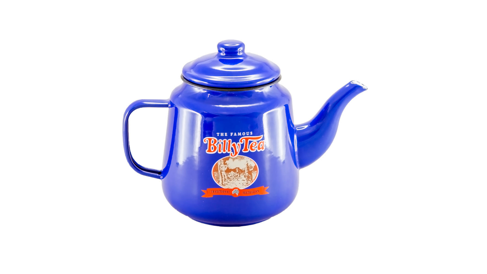 Rojo 1.4 Litre Billy Enamel Teapot - Blue