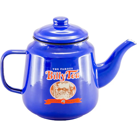 Rojo 1.4 Litre Billy Enamel Teapot - Blue
