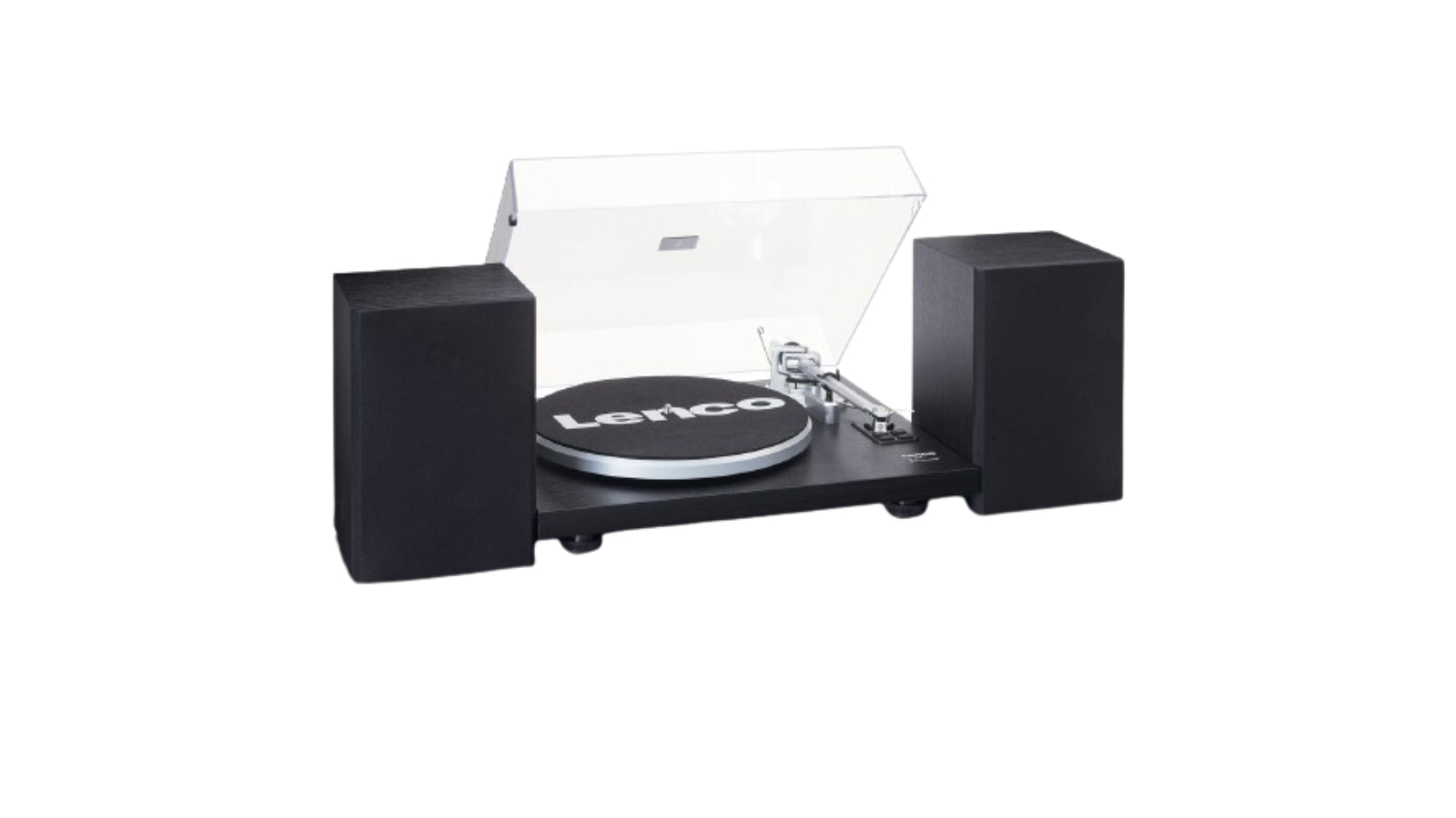 Lenco Turntable with 2 Speakers Black Harvey Norman