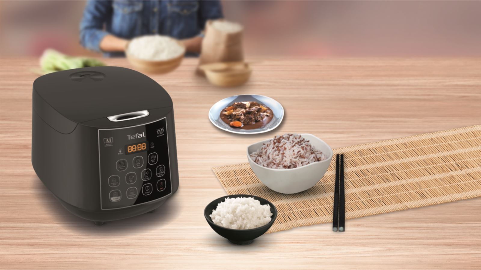 Tefal 10 Cup Easy Rice & Slow Cooker Plus Harvey Norman