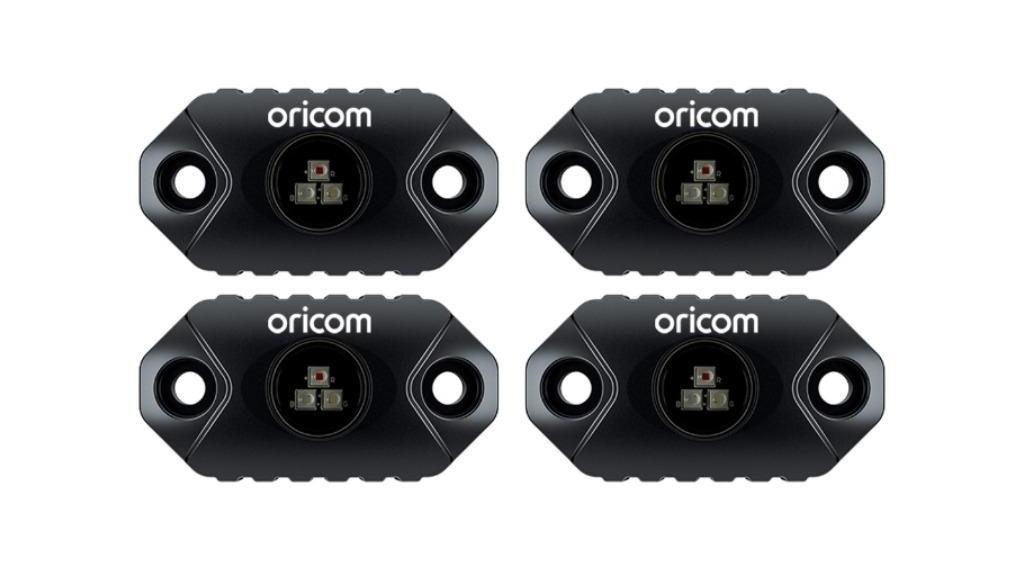 Oricom RKLBT4RGB Pack of 4 Custom Colour Controlled LED RGB Rock Light