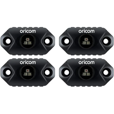 Oricom RKLBT4RGB Pack of 4 Custom Colour Controlled LED RGB Rock Light