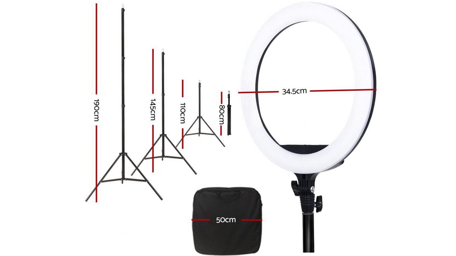 Embellir 14 LED Ring Light with Stand Harvey Norman