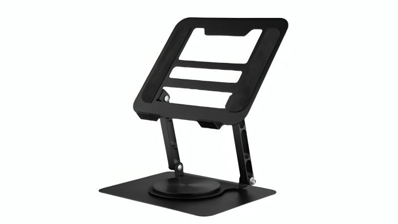 Ergonomic Adjustable 10-17inch Laptop Stand with 360 Rotating Base - Black