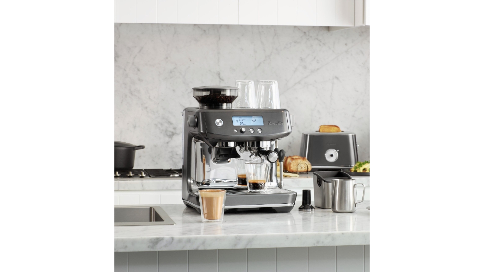 Breville the Barista Pro Espresso Coffee Machine Black Stainless