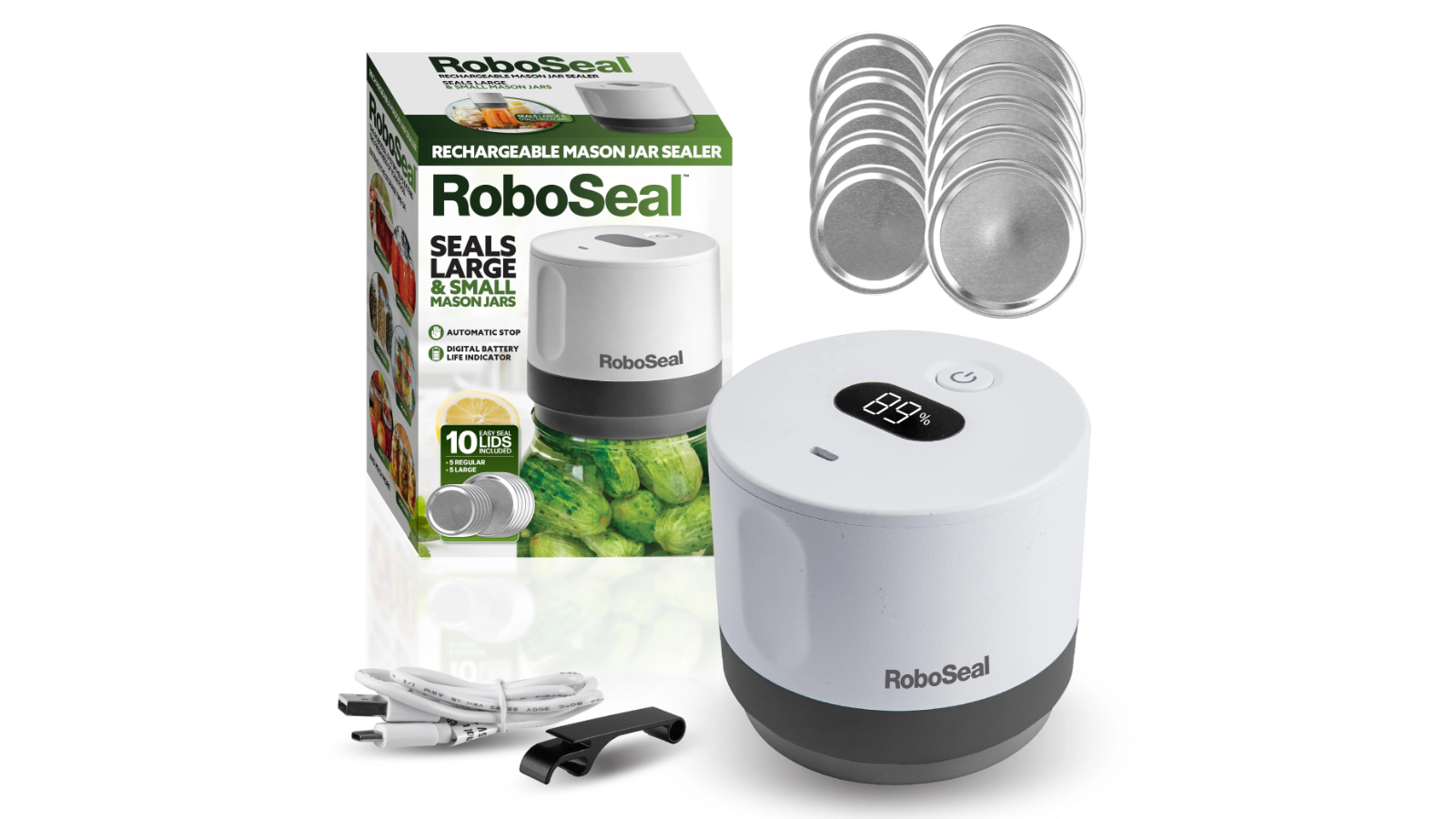 As Seen on TV Roboseal Rechargeable Electric Jar Sealer