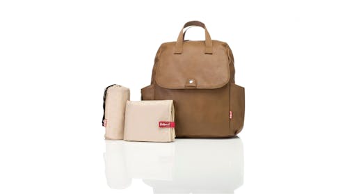 Babymel Robyn Convertible Backpack Faux Leather Tan Harvey Norman