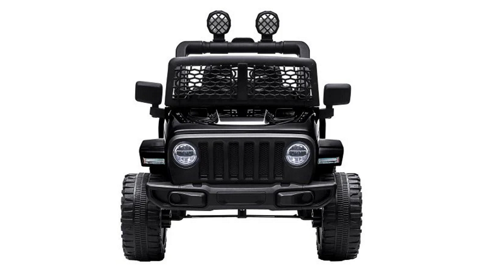 Jeep Kids Ride On Car with 12V Battery Twin Motors and Remote Control Black Harvey Norman