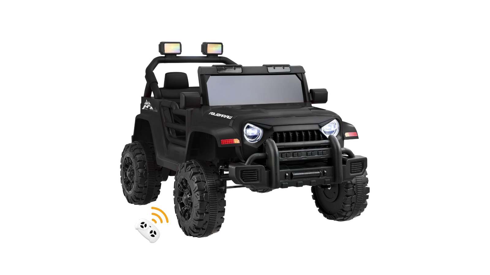 Mazam 12V Electric Remote Control Toy Jeep Kids Ride-on Car - Black