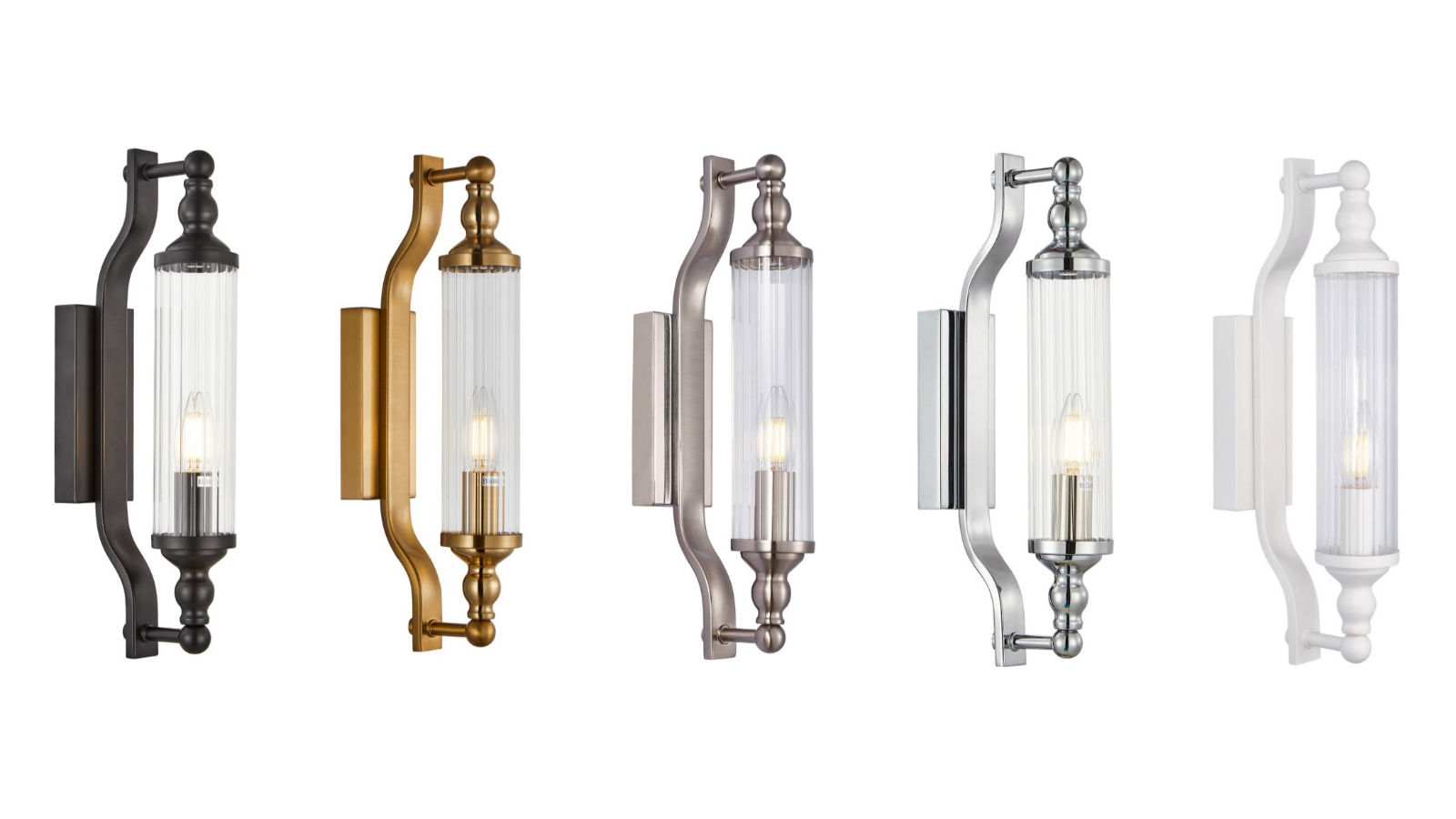 CLA Rodillo Interior Wall Light Tubular Clear Glass