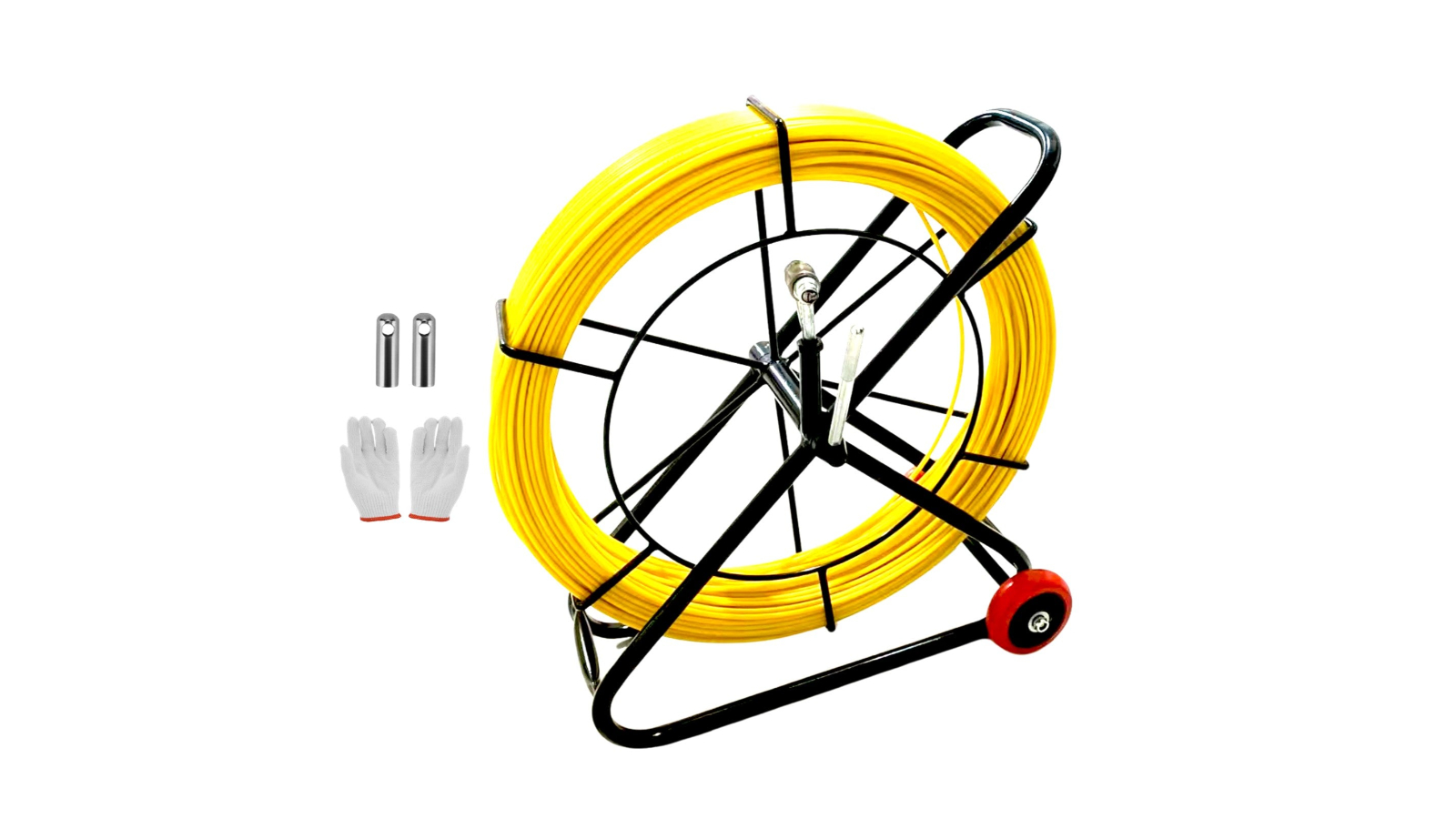 Kingtech Iron Frame Cable Rodder Duct with Wheeled Plastic Spray - 8 x 15cm