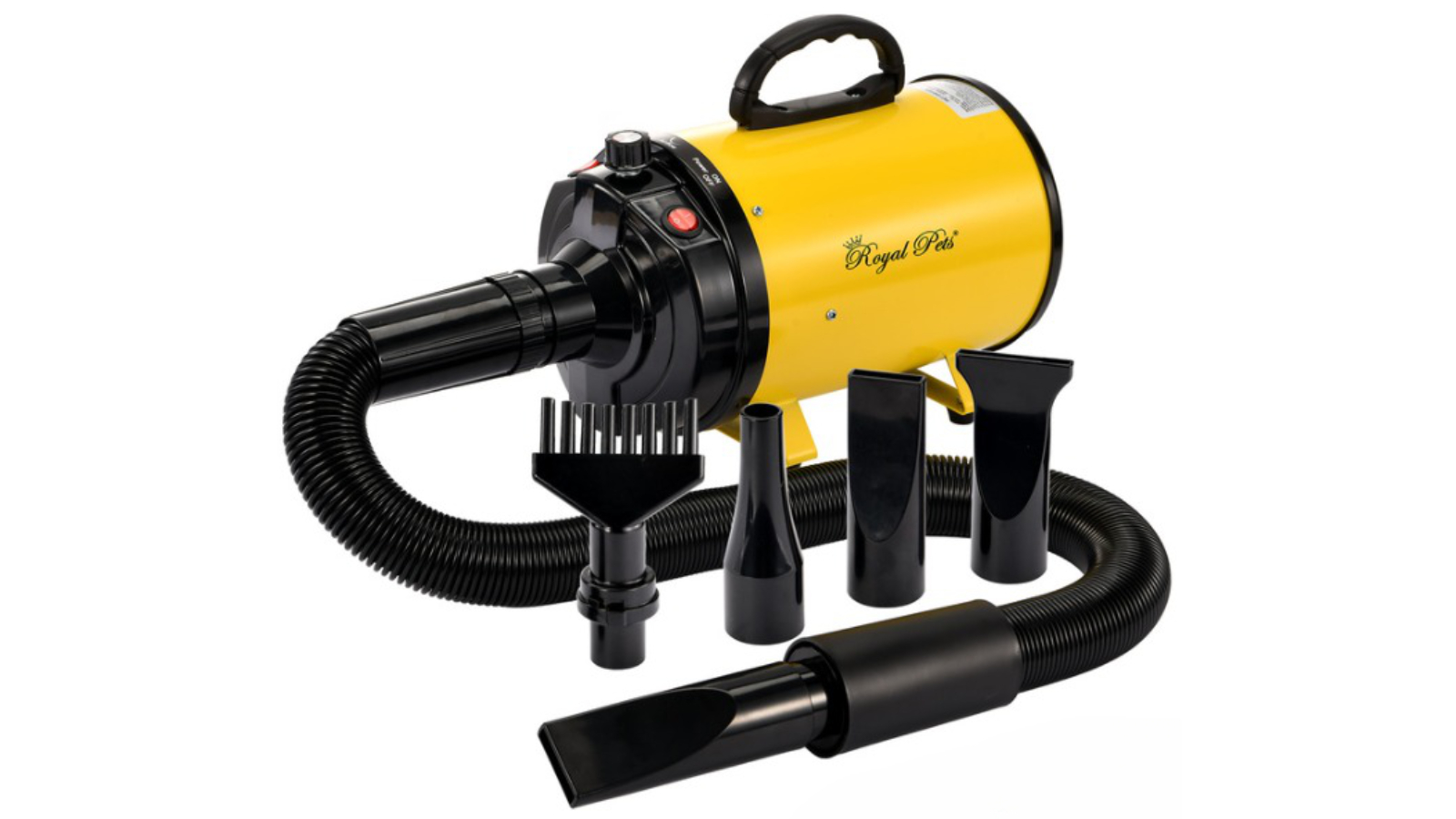 Royal Pets Hair Dryer Grooming Low Noise 3500W Yellow Harvey Norman