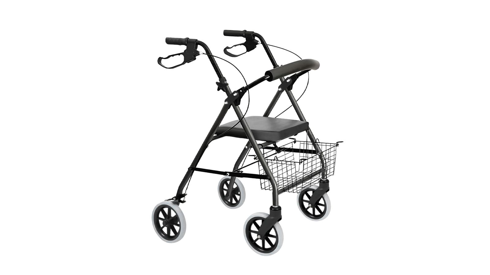 MediPro 4 Wheel Foldable Rollator Walking Frame for Senior