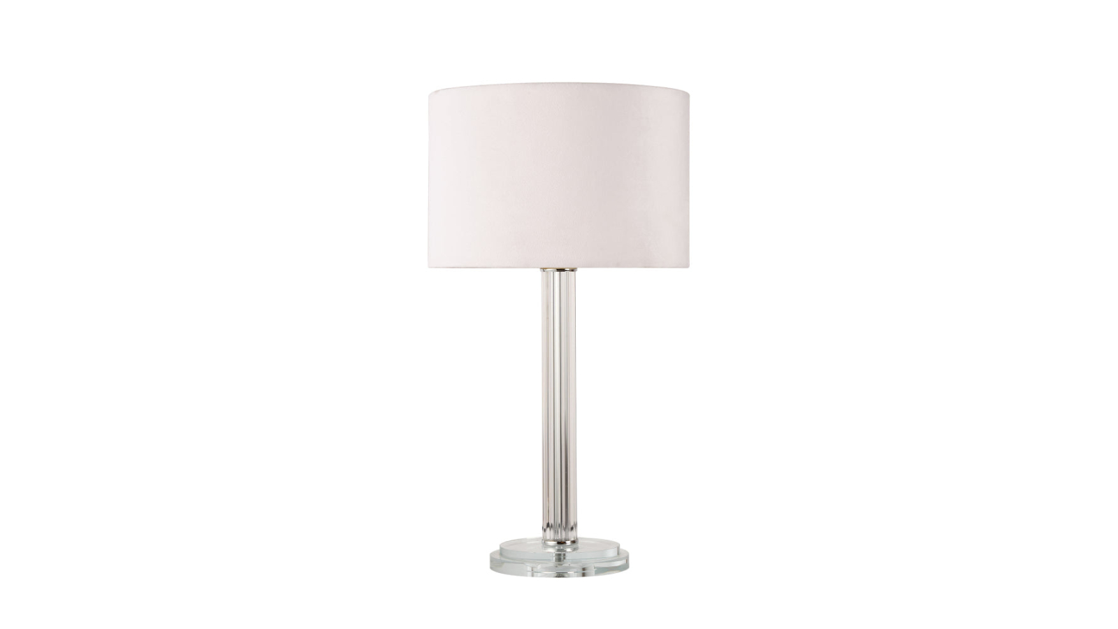 Luminea Rome Glass Base Table Lamp - Clear/White