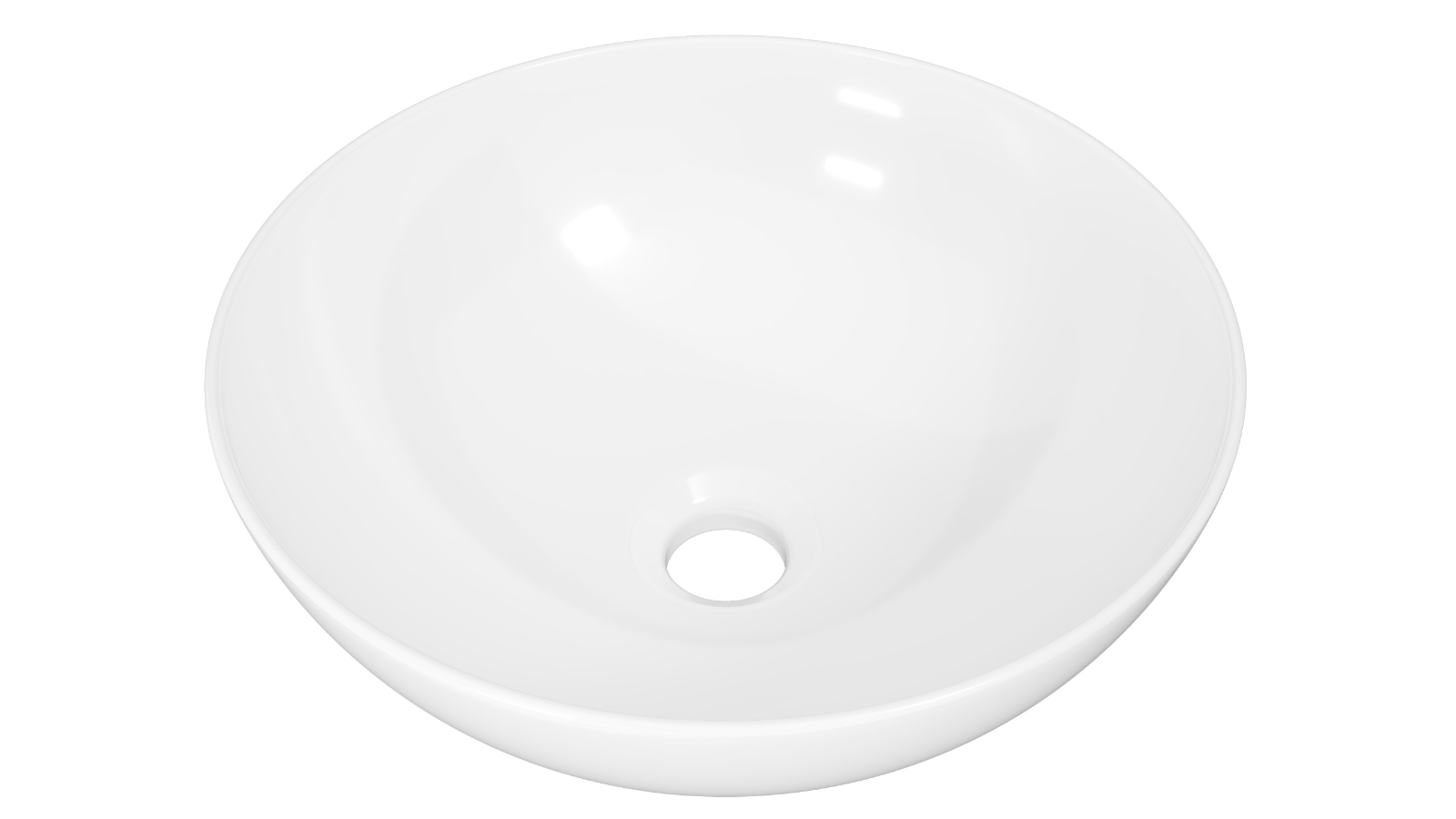 Timberline Rose 320mm Above Counter Basin - Gloss White