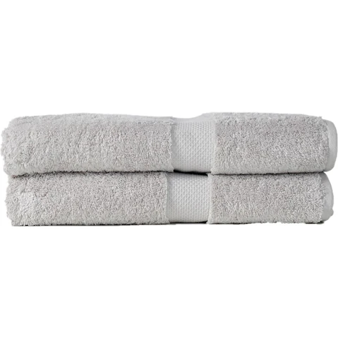 Canningvale 2 Piece Royal Splendour Bath Towel Set - Silver