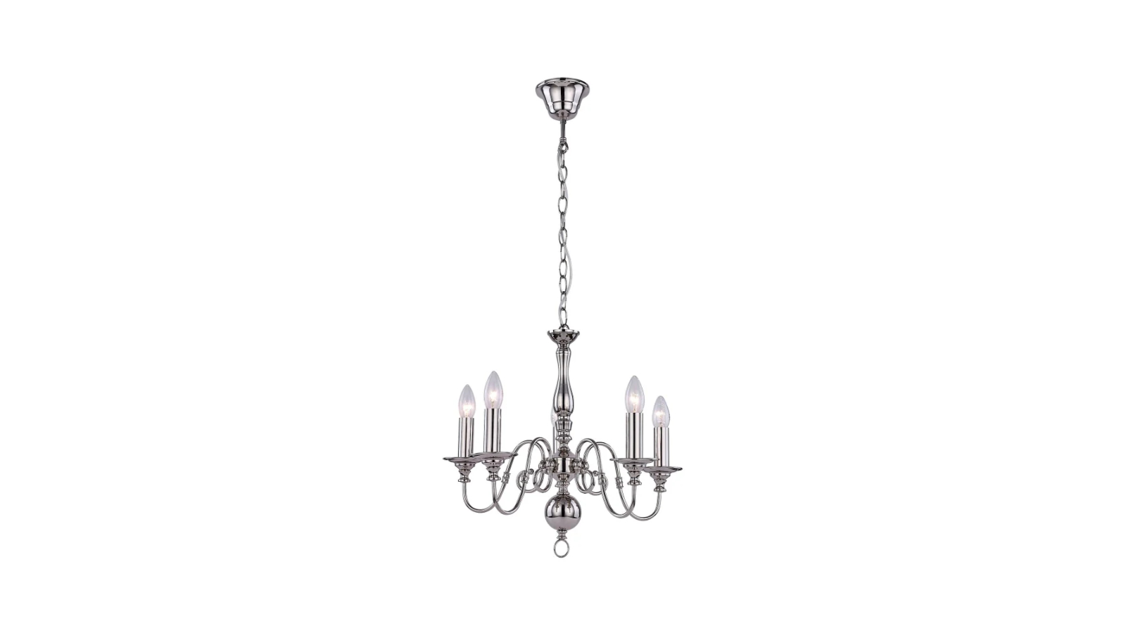 Luminea Rowan Rustic 9-Light Chandellier Polished Nickel Pendant Lamp Light