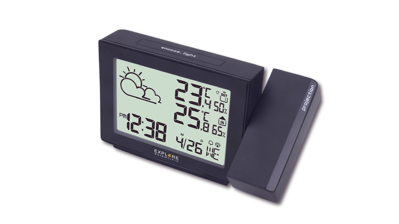 Explore Scientific Digital Projection Weather and Alarm Clock