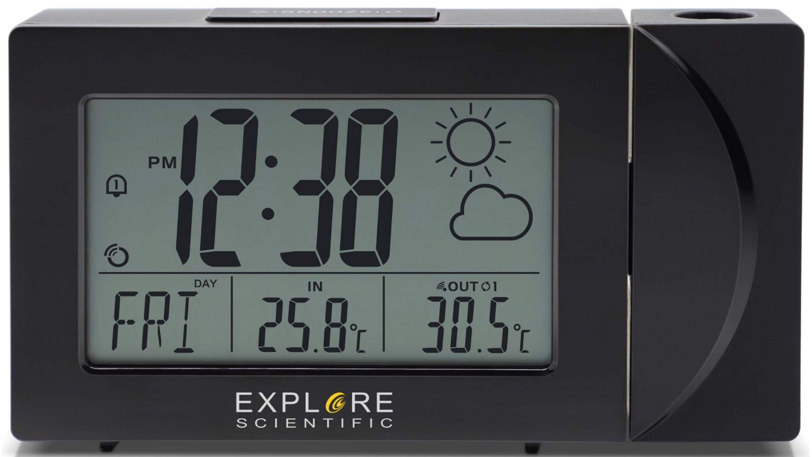 Explore Scientific Projection Clock with Weather Forecast Display