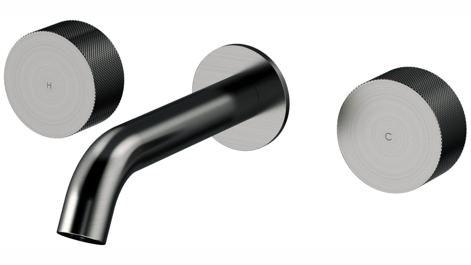 Arcisan Vierra Wall 15cm Mount Basin Set with Centre Spout - Gunmetal