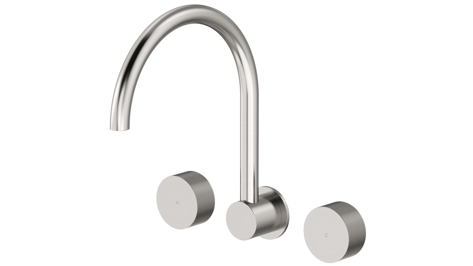 Arcisan Vierra Wall Mount Kitchen or Laundry Set with Swivel Spout - Brushed Nickel