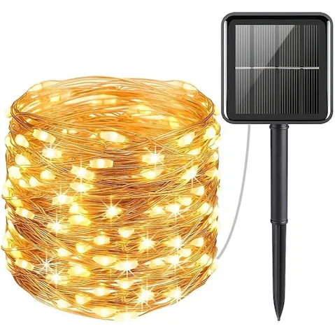TM Solar Powered Waterproof Fairy Light with 8 Lighting Pattern