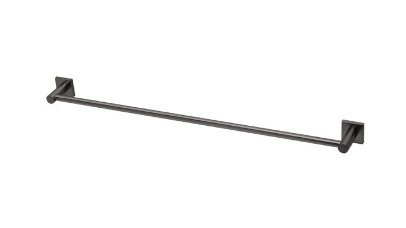Phoenix Radii 800mm Single Towel Rail Square Plate - Stainless Steel