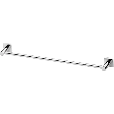 Phoenix Radii 600mm Square Plate Single Towel Rail - Chrome