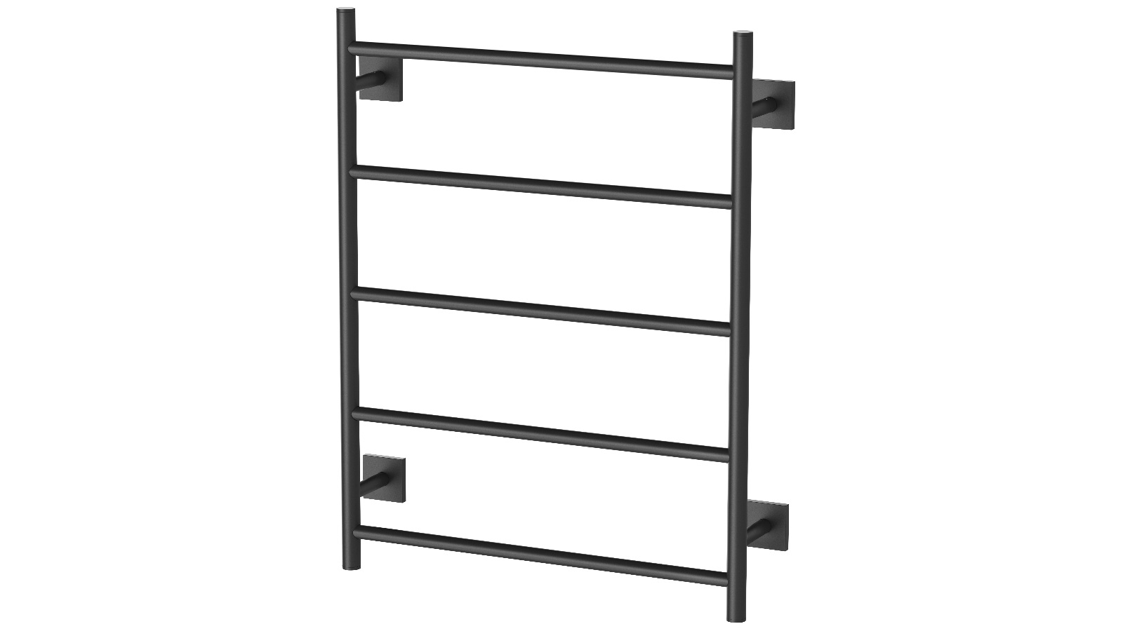 Phoenix Radii Square Plate 550x740mm Towel Ladder - Matte Black