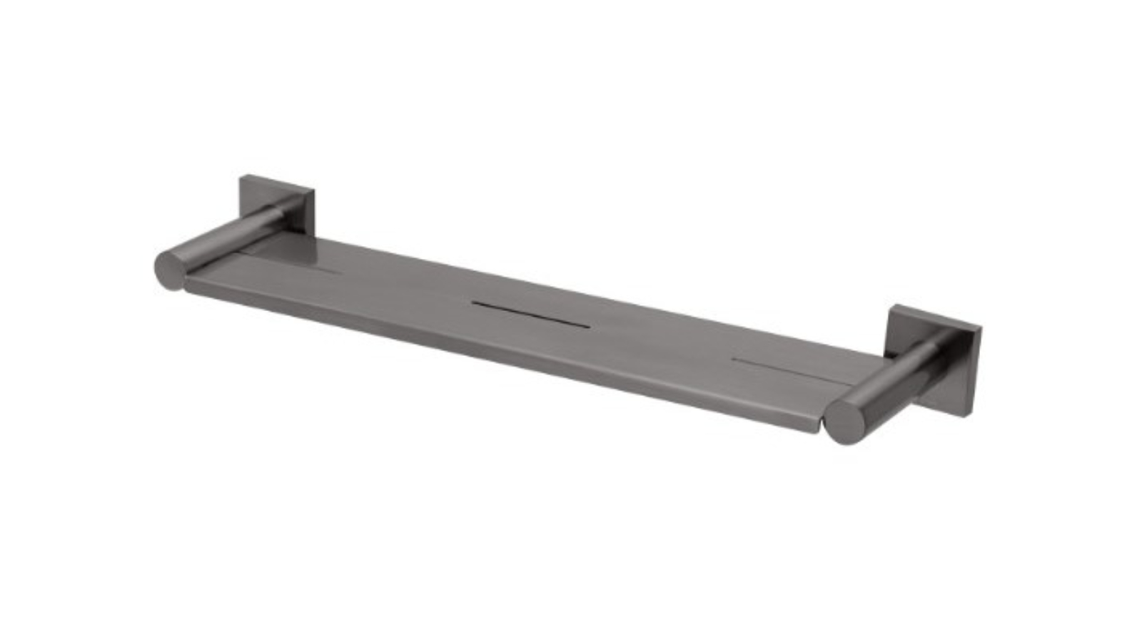 Phoenix Radii Shower Shelf Square Plate - Brushed Carbon