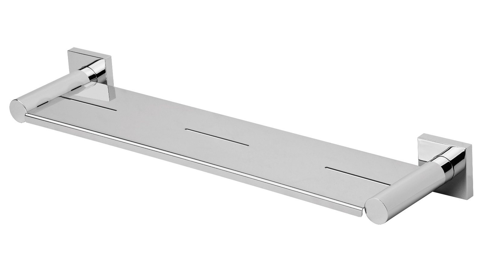 Phoenix Radii Square Plate Metal Shelf - Chrome