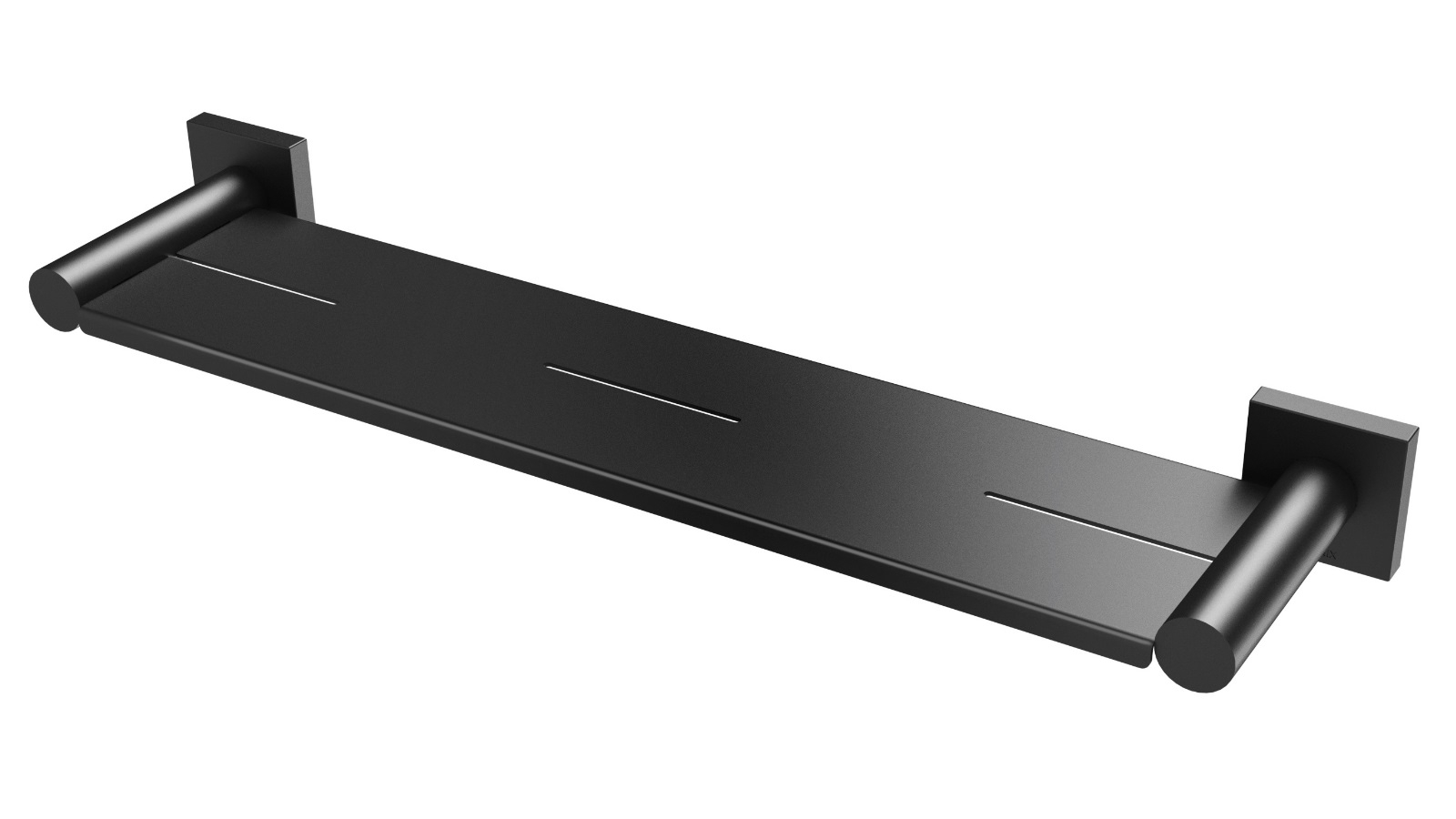 Phoenix Radii Square Plate Metal Shelf - Matte Black