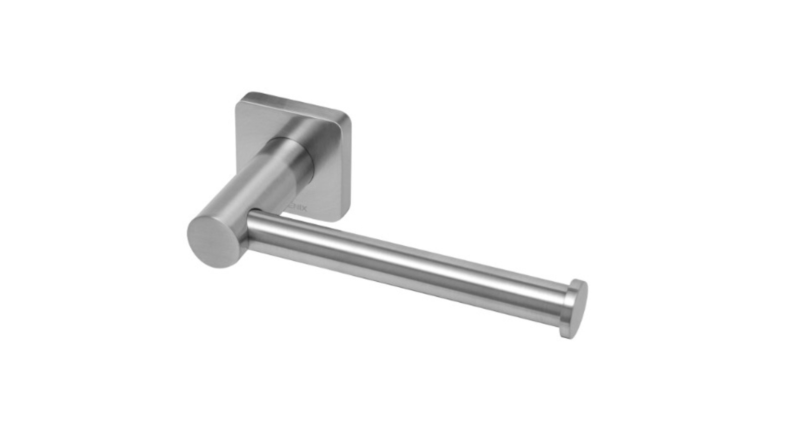 Phoenix Radii Toilet Roll Holder Square Plate - Stainless Steel