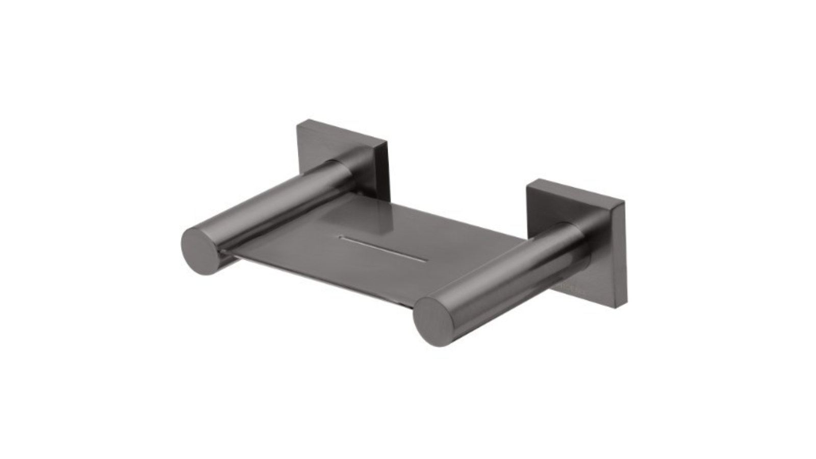 Phoenix Radii Soap Dish Square Plate - Brushed Carbon
