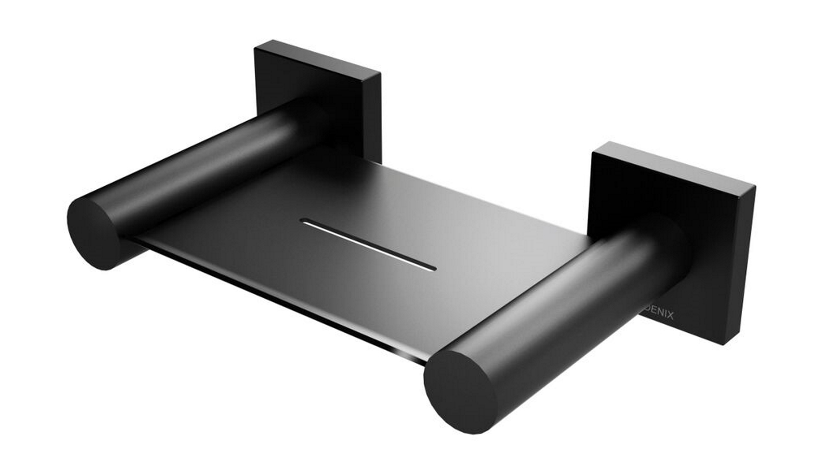 Phoenix Radii Square Plate Soap Dish - Matte Black