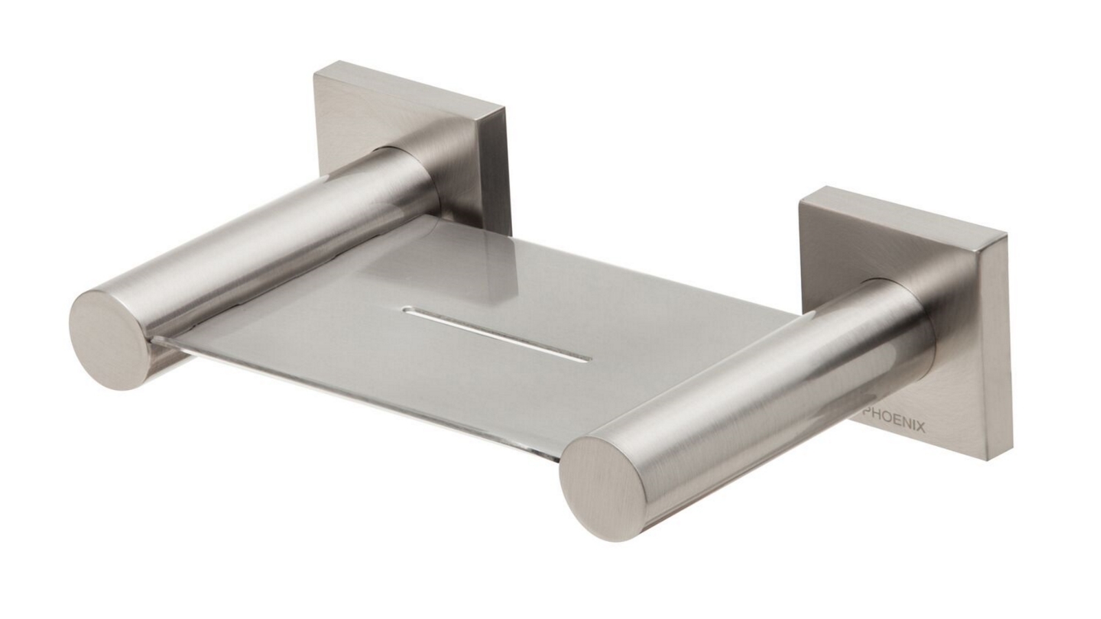 Phoenix RadII Square Plate Soap Dish - Brushed Nickel