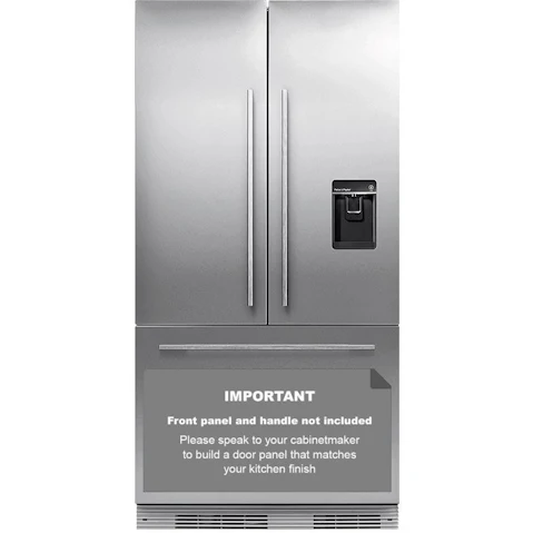Fisher & Paykel 90cm Series 7 Integrated French Door Refrigerator Freezer Ice & Water - Stainless Steel