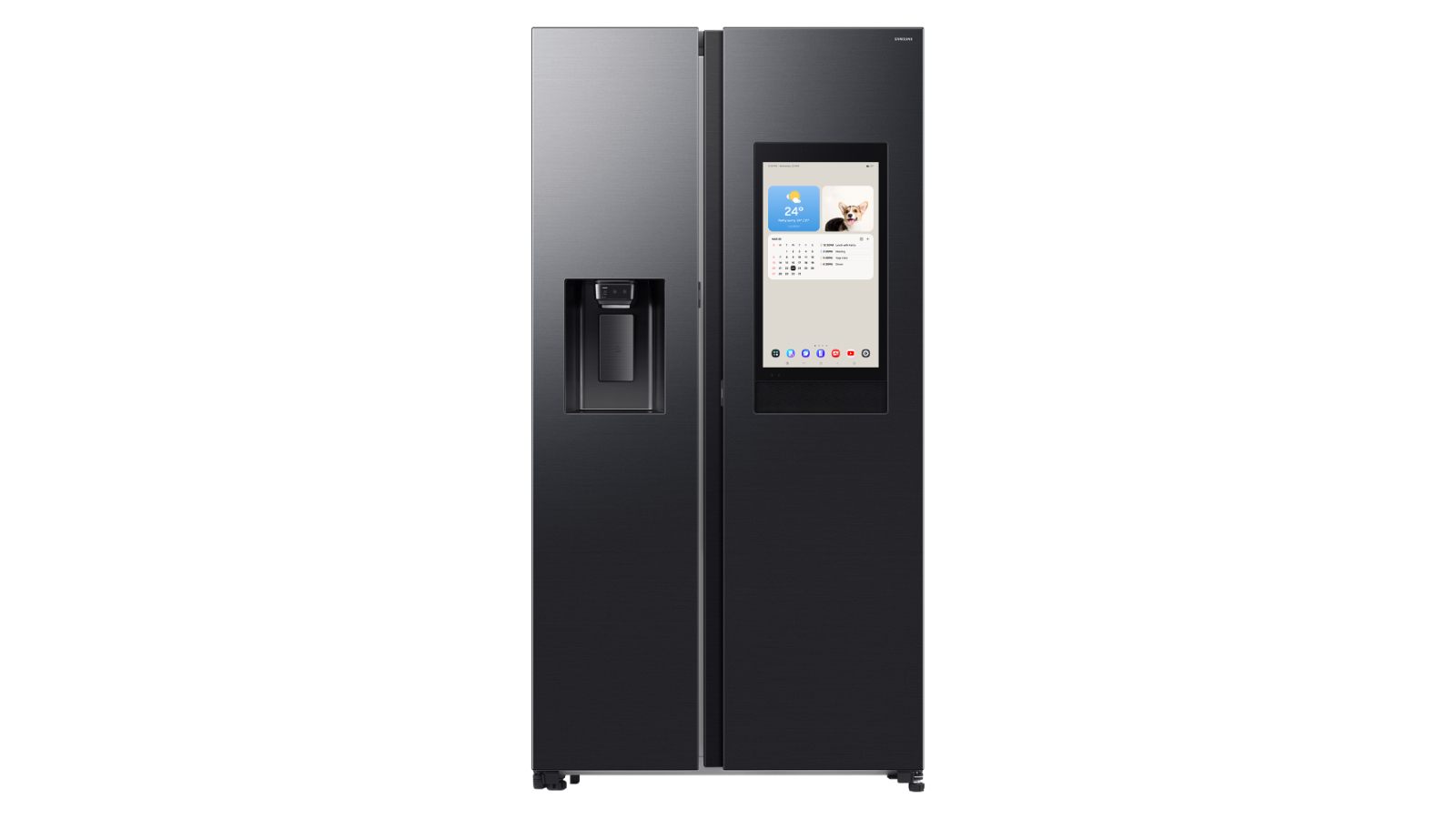 Samsung 615L Family Hub Side By Side Refrigerator - Black