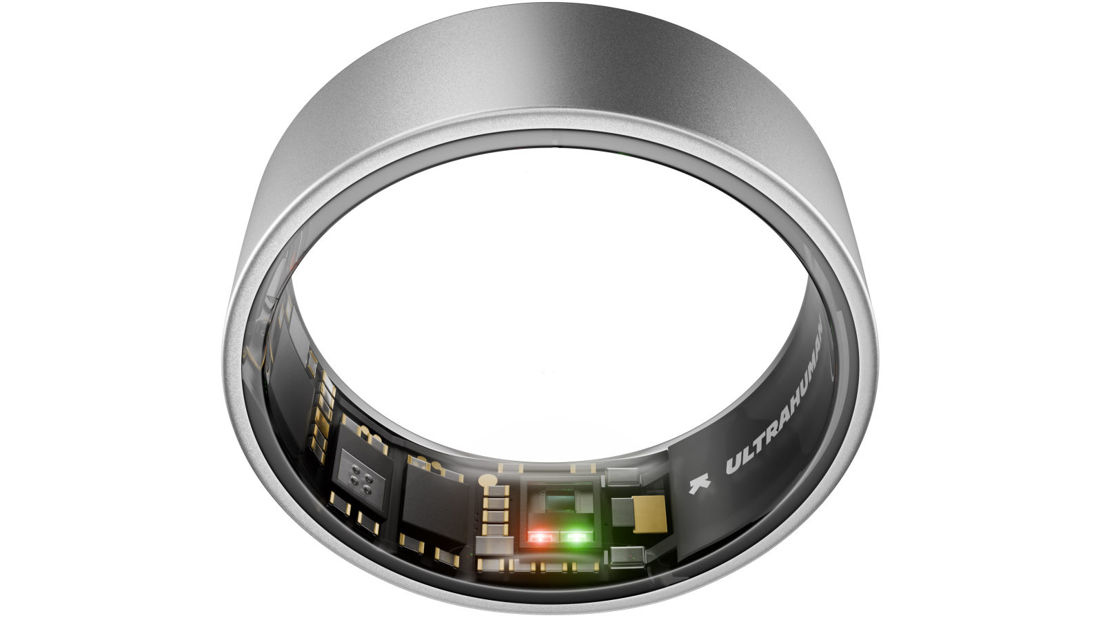 Ultrahuman Size 8 Smart Air Ring - Raw Titanium