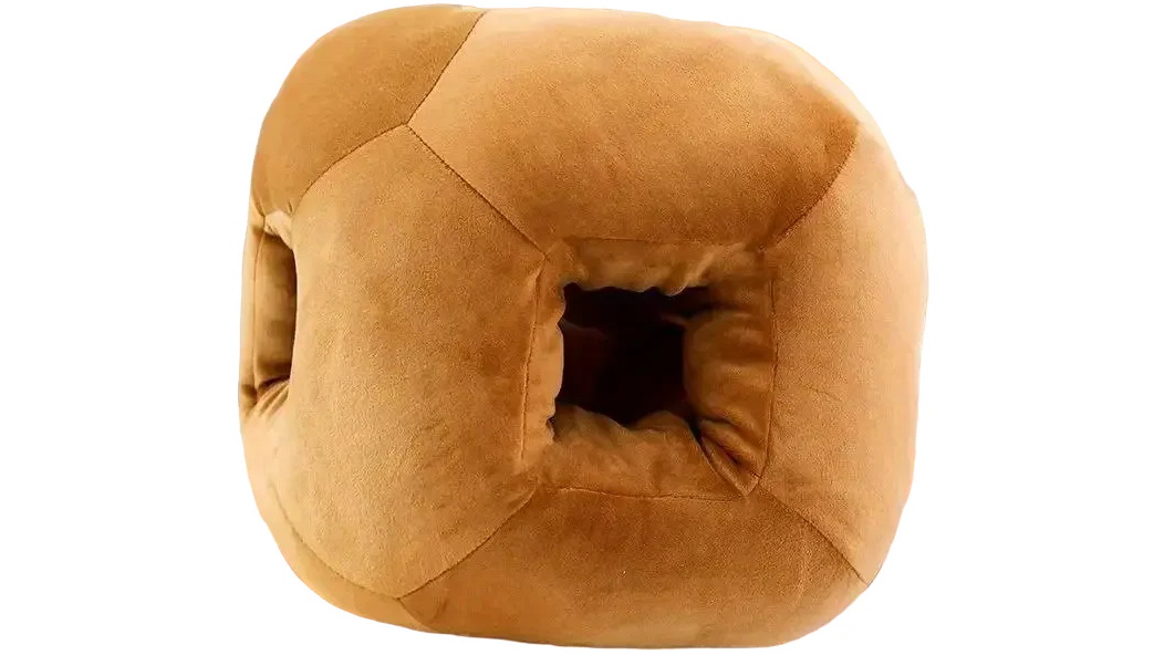 NNETM Dark Brown Cube Nap Pillow