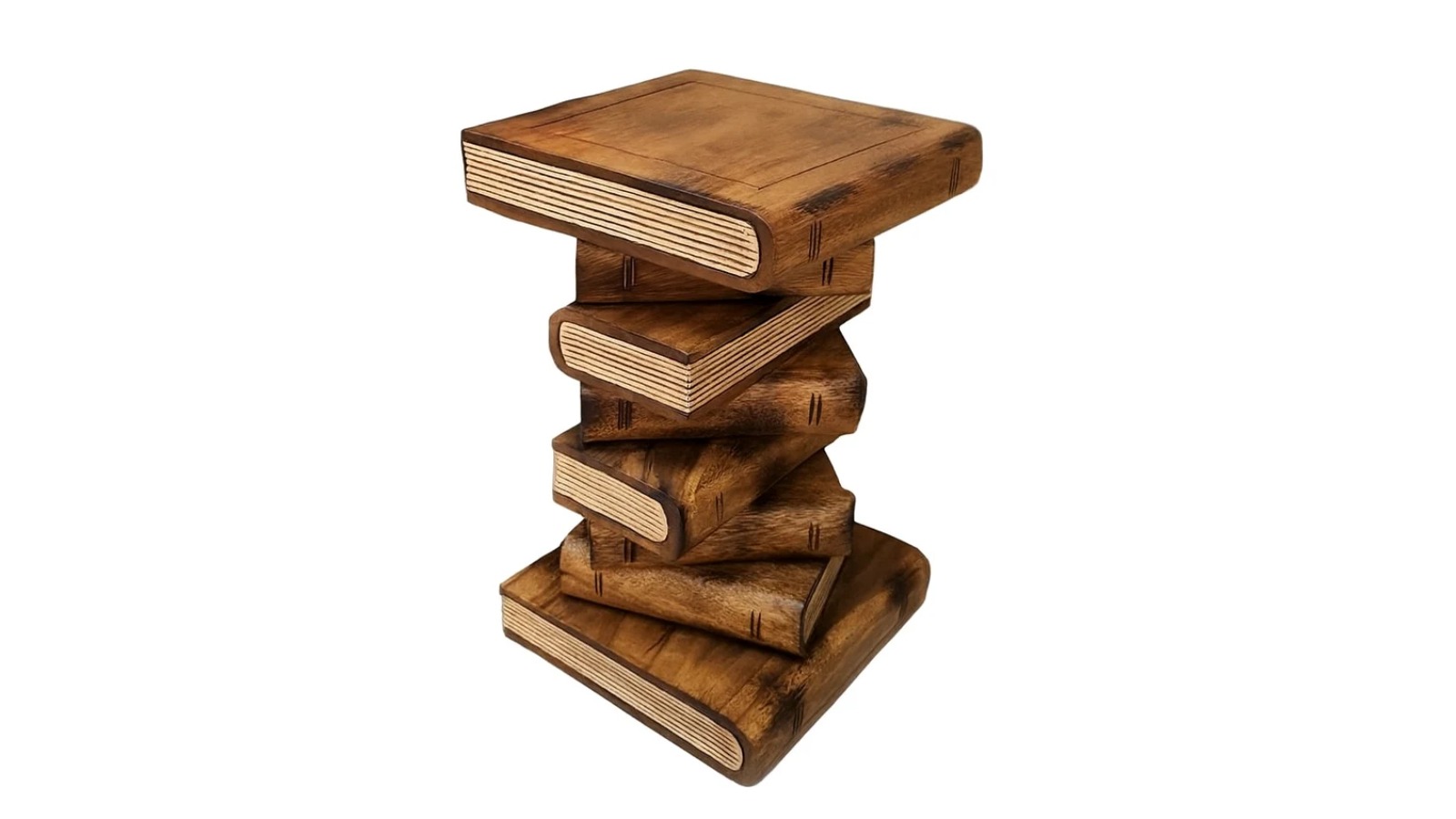 Mango Trees Solid Timber Book Stack Side Table