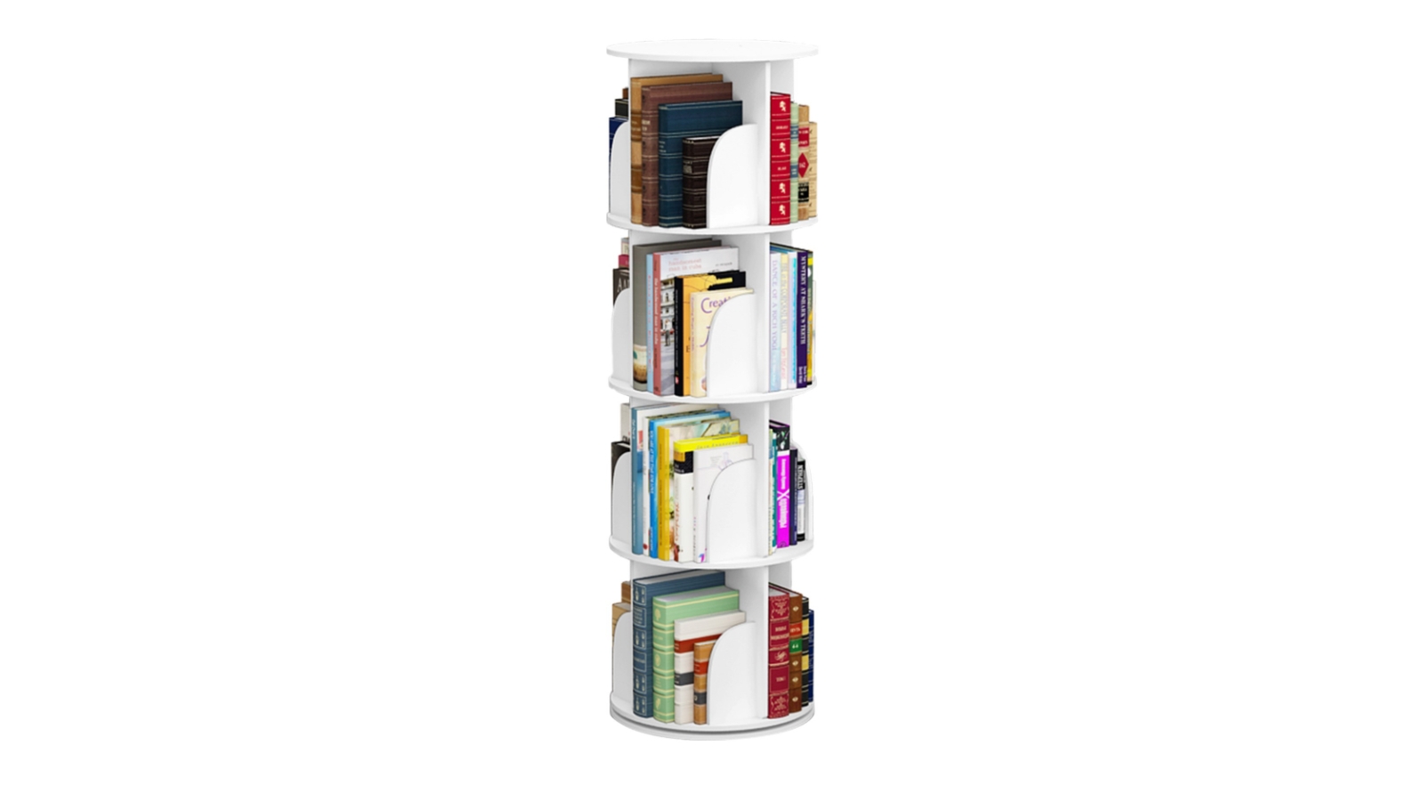Nomi 4 layer Rotating Bookshelf Harvey Norman